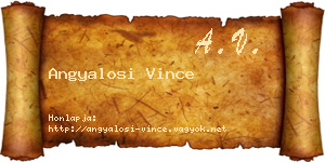 Angyalosi Vince névjegykártya